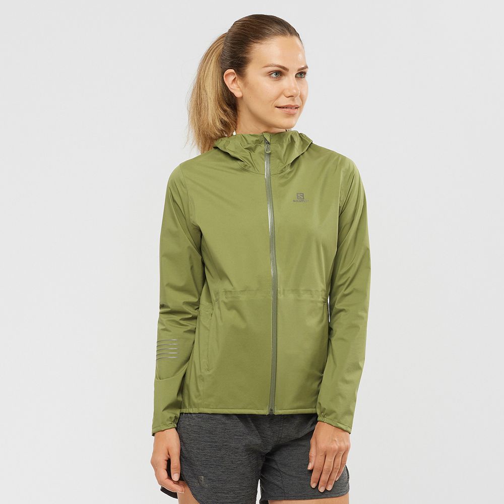 Salomon BONATTI WATERPROOF Chaquetas Mujer - Verde Oliva Verde - Colombia (36952-RLIE)